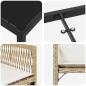 Preview: Garten Essgruppe 5 pcs Beige Poly-Rattan
