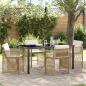 Preview: ARDEBO.de - Garten Essgruppe 5 pcs Beige Poly-Rattan