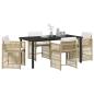Preview: Garten Essgruppe 5 pcs Beige Poly-Rattan