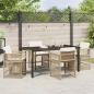 Preview: Garten Essgruppe 5 pcs Beige Poly-Rattan