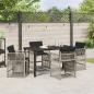 Preview: Garten Essgruppe 5 pcs Hellgrau Poly-Rattan