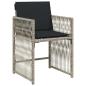 Preview: Garten Essgruppe 5 pcs Hellgrau Poly-Rattan
