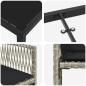 Preview: Garten Essgruppe 5 pcs Hellgrau Poly-Rattan