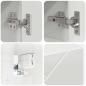 Preview: Badezimmermöbel Set 4 pcs Hochglanz-Weiß 61 x 35 x 64 cm