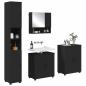 Preview: Badezimmermöbel Set 4 pcs Schwarz 61 x 35 x 64 cm Holzwerkstoff