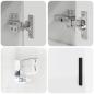 Preview: Badezimmermöbel Set 4 pcs Hochglanz-Weiß 61 x 35 x 64 cm