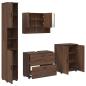 Preview: Badezimmermöbel Set mit Tür 4 pcs Braune Eiche 30 x 35 x 192 cm