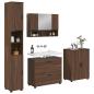 Preview: Badezimmermöbel Set mit Tür 4 pcs Braune Eiche 30 x 35 x 192 cm