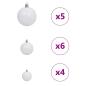 Preview: KünstlicherWeihnachtsbaum Weiß 120cm PVC