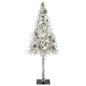 Preview: KünstlicherWeihnachtsbaum Weiß 150cm PVC