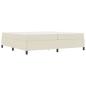 Preview: ARDEBO.de - Bettgestell mit Matratze Creme 200 x 200 cm Kunstleder