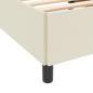 Preview: Bettgestell mit Matratze Creme 200 x 200 cm Kunstleder
