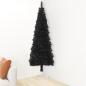 Preview: Künstlicher Halb-Weihnachtsbaum Ständer Schlank Schwarz 120 cm