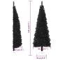 Preview: Künstlicher Halb-Weihnachtsbaum Ständer Schlank Schwarz 120 cm