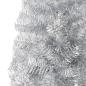 Preview: Künstlicher Halb-Weihnachtsbaum Ständer Schlank Silbern 150 cm