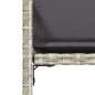 Preview: Gartenstühle mit Kissen 4 Stk. Hellgrau Poly Rattan