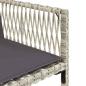 Preview: Gartenstühle mit Kissen 4 Stk. Hellgrau Poly Rattan