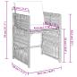 Preview: Gartenstühle mit Kissen 4 Stk. Beige Poly Rattan