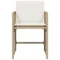 Preview: Gartenstühle mit Kissen 4 Stk. Beige Poly Rattan