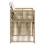 Preview: Gartenstühle mit Kissen 4 Stk. Beige Poly Rattan