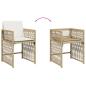 Preview: Gartenstühle mit Kissen 4 Stk. Beige Poly Rattan