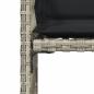 Preview: Gartenstühle mit Kissen 4 Stk. Hellgrau Poly Rattan