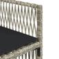 Preview: Gartenstühle mit Kissen 4 Stk. Hellgrau Poly Rattan