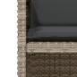 Preview: 3-tlg. Bistro-Set mit Kissen Hellgrau Poly Rattan