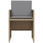Preview: 3-tlg. Bistro-Set mit Kissen Beigemischung Poly Rattan