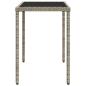 Preview: 5-tlg. Garten-Essgruppe mit Kissen Hellgrau Poly Rattan