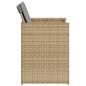 Preview: 5-tlg. Garten-Essgruppe mit Kissen Beigemischung Poly Rattan
