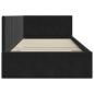 Preview: Eckbettgestell mit Kopfteil Schwarz 100 x 200 cm Samt