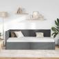 Preview: Eckbettgestell mit Kopfteil Dunkelgrau 80 x 200 cm Stoff