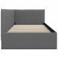Preview: Eckbettgestell mit Kopfteil Dunkelgrau 80 x 200 cm Stoff
