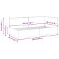 Preview: Eckbettgestell mit Kopfteil Weinrot 80 x 200 cm Stoff