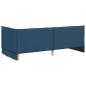 Preview: Eckbettgestell mit Kopfteil Blau 80 x 200 cm Stoff