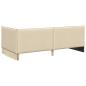 Preview: Eckbettgestell mit Kopfteil Creme 90 x 190 cm Stoff