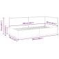 Preview: Eckbettgestell mit Kopfteil Schwarz 90 x 200 cm Stoff