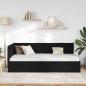 Preview: Eckbettgestell mit Kopfteil Schwarz 90 x 200 cm Stoff