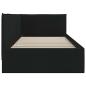 Preview: Eckbettgestell mit Kopfteil Schwarz 90 x 200 cm Stoff