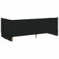 Preview: Eckbettgestell mit Kopfteil Schwarz 90 x 200 cm Stoff