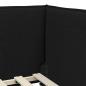 Preview: Eckbettgestell mit Kopfteil Schwarz 90 x 200 cm Stoff