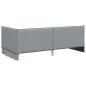 Preview: Eckbettgestell mit Kopfteil Hellgrau 100 x 200 cm Stoff