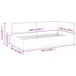 Preview: Eckbettgestell mit Kopfteil Weinrot 100 x 200 cm Stoff
