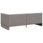 Preview: Eckbettgestell mit Kopfteil Taupe 100 x 200 cm Stoff