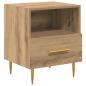 Preview: ARDEBO.de - Nachttisch mit Schubladen Braun 40 x 35 x 47,5 cm Holzwerkstoff