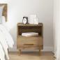 Preview: Nachttisch mit Schubladen Braun 40 x 35 x 47,5 cm Holzwerkstoff