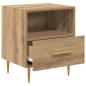 Preview: Nachttisch mit Schubladen Braun 40 x 35 x 47,5 cm Holzwerkstoff