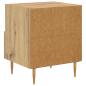 Preview: Nachttisch mit Schubladen Braun 40 x 35 x 47,5 cm Holzwerkstoff
