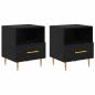 Preview: Nachttisch 2 pcs Schwarz 40 x 35 x 47,5 cm Holzwerkstoff